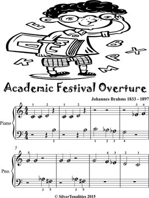 cover image of Academic Festival Overture Beginner Piano Sheet Music